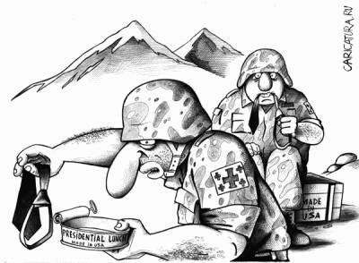 Карикатура на Грузин: Галстук на обед