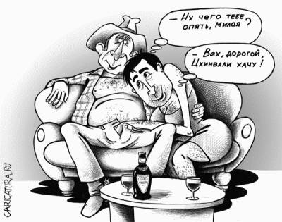 Карикатура на Саакашвили и Буша